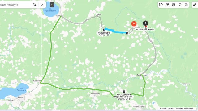 Прокладка (пусть грунтовой), но проезжей для легкового транспорта дороги Асташово - Савино в Парфеньевском районе