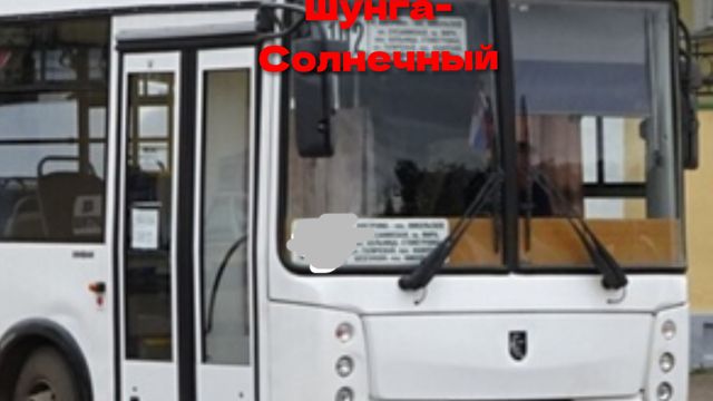 Создание нового автобусного маршрута направлением - " пос. Шунга-твц Солнечный"